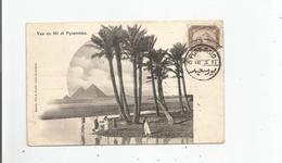 EGYPTE VUE DU NIL ET PYRAMIDES (PYRAMIDES SUR TIMBRE ET CARTE POSTALE) PYRAMID STAMP AND  PYRAMID POST CARD . - Piramidi