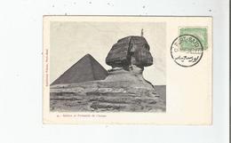 EGYPTE 49 SPHINX ET PYRAMIDE DE CHEOPS (TIMBRE ET CARTE POSTALE AVEC PYRAMIDES) PYRAMID STAMP AND PYRAMID POST CARD - Pirámides