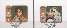 Winterolympia Sapporo 1972 Sharjah Blocks I+J 109 O 2€ Gemälde Lawrence,Girodet-Triosen S/s Blocs M/s Sheets Bf Art - Winter 1972: Sapporo