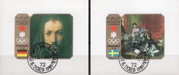 Winterolympiade Sapporo 1972 Sharjah Blocks G+H109 O 2€ Gemälde Maler Dürer Boucher M/s Blocs S/s Art Sheets Bf VAE - Winter 1972: Sapporo