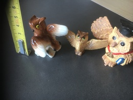 3 Petites CHOUETTES DE COLLECTION - Dieren