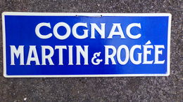 16- COGNAC- RARE BEAU CARTON GAUFRE PUBLICITAIRE COGNAC MARTIN & ROGEE-IMPRIMERIE B. SIRVEN TOULOUSE PARIS - Alcolici