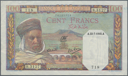 01007 Algeria / Algerien: Set Of 3 Banknotes Containing 5 Francs 1916 P. 71b (VG), 100 Francs 1936 P. 81b - Algérie