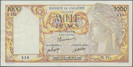 01009 Algeria / Algerien: 1000 Francs 1947 P. 104, Light Folds In Paper, No Holes, Still Nice Colors And S - Algerien