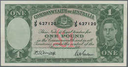 01029 Australia / Australien: 1 Pound ND(1938-52) P. 26b, 3 Very Light And Hard To See Bends In Paper, No - Altri & Non Classificati