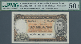 01032 Australia / Australien: 10 Shillings ND(1961-65) P. 33a, Condition: PMG Graded 50 AUNC EPQ. - Andere & Zonder Classificatie