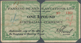 01037 Australia / Australien: FANNING ISLANDS 1 Pound Australian Currency, Fanning Islands, One Of The Bri - Autres & Non Classés