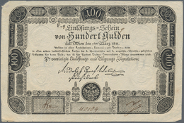 01048 Austria / Österreich: 100 Gulden 1811 Issued Note (not Formular) P. A49a, Highly Rare Banknote, Cent - Austria