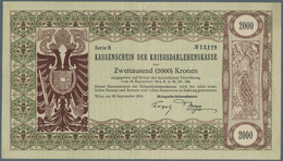 01070 Austria / Österreich: 2000 Kronen 1914 P. 27, Very Rare Issue, Folded In Center And Horizontally, Li - Oostenrijk