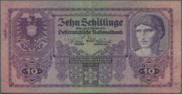 01074 Austria / Österreich: 10 Schilling 1925 P. 89, Strong Center And Strong Horizontal Fold (visible On - Austria