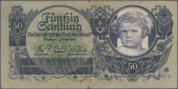 01078 Austria / Österreich: 50 Schilling 1935 P. 100, Rarer Early Date Note In Used Condition With Folds A - Austria