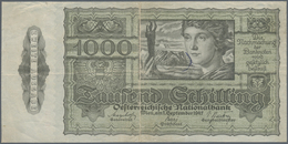 01081 Austria / Österreich: 1000 Schilling 1947 P. 125, Used With Stronger Center And Horizontal Fold, Min - Austria