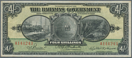 01096 Bahamas: Bahamas: 4 Shillings L.1919, Signature BURNS At Left, P.2b In Nice Original Condition With - Bahamas