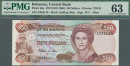 01101 Bahamas: 50 Dollars ND(1984) P. 48a Key Note, Condition: PMG Graded 63 Choice UNC. - Bahama's