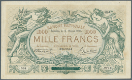 01120 Belgium / Belgien: 1000 Francs 1919 P. 73, Rare Note, 2 Center Folds And Light Creases At Borders, A - [ 1] …-1830: Vor Der Unabhängigkeit