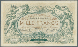 01120 Belgium / Belgien: 1000 Francs 1919 P. 73, Rare Note, 2 Center Folds And Light Creases At Borders, A - [ 1] …-1830 : Prima Dell'Indipendenza