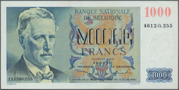 01129 Belgium / Belgien: 1000 Francs 1944 P. 128a, Never Folded, Only Light Crease At Borders, No Holes Or - [ 1] …-1830 : Before Independence