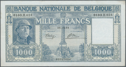 01132 Belgium / Belgien: 1000 Francs 1951 P. 131a, Vertically Folded And One Horizontal Fold, One Tiny Sta - [ 1] …-1830 : Before Independence