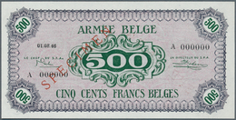 01135 Belgium / Belgien: 500 Francs 1946 Specimen P. M8s, Rare Type Especially As Speicmen, With Zero Seri - [ 1] …-1830 : Voor Onafhankelijkheid