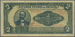 01153 Brazil / Brasilien: 2 Mil Reis ND P. 16, Light Horizontal Fold, Light Handling In Paper Which Is Sti - Brasile