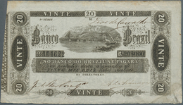 01156 Brazil / Brasilien: 20 Mil Reis ND(1856) P. S246, Creases In Paper, Tear At Lower Right Fixed With S - Brazilië