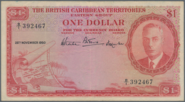 01157 British Caribbean Territories: 1 Dollar 1950, P.1, Lightly Toned Paper With A Few Folds And Traces O - Otros – América