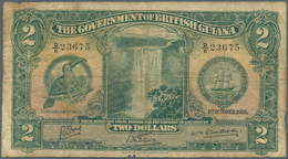 01159 British Guiana / Britisch Guayana: 2 Dollars 1938 P. 13b, Seldom Seen Note In Used Condition, With S - Guyana