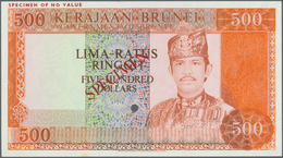 01184 Brunei: 500 Ringgit ND Specimen P. 11s In Condition: UNC. - Brunei