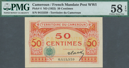 01243 Cameroon / Kamerun: 50 Centimes ND(1922) P. 4, Condition: PMG Graded 58 EPQ. - Kamerun