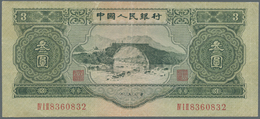 01300 China: 3 Yuan 1953 P. 868, Several Vertical Folds, Possible Pressed, No Holes, Still Strong Paper An - Chine