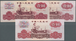 01303 China: Set Of 3 Notes 1 Yuan 1960 P. 874a, B, C In Condition: XF, AUNC And UNC. (3 Pcs) - China