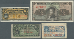 01315 Colombia / Kolumbien: Set Of 4 Notes Containing 2x 10 Centavos 1900 P. 262, 263, 10 Centavos 1893 P. - Colombia