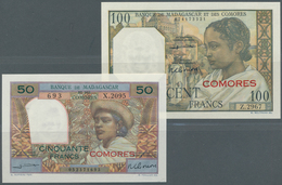 01316 Comoros / Komoren: Set Of 2 Banknotes Containing 50 And 100 Francs ND(1960-63), Both In Condition: U - Comoren