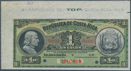 01324 Costa Rica: 1 Colon ND(1905-06) SPECIMEN, P.142s With Hand Stamped Date July 1903 At Upper Part Of T - Costa Rica