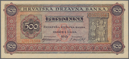 01329 Croatia / Kroatien: 500 Kuna 1943, P.11Aa In Perfect UNC Condition. Extremely Rare! - Kroatië
