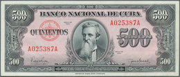 01331 Cuba: 500 Pesos 1950 P. 83, Light Center Bend And Light Handling In Paper, No Holes Or Tears, Crisp - Kuba