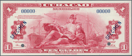 01333 Curacao: 1 Gulden 1947 SPECIMEN, P.35bs With Punch Hole Cancellation At Lower Margin, Specimen Overp - Autres - Amérique