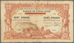 01361 Djibouti / Dschibuti: 100 Francs 1920 On Banque De L'Indochine 1914 P. 4a, A Bit Stronger Used With - Djibouti