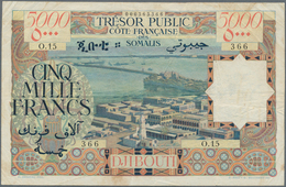 01367 Djibouti / Dschibuti: 5000 Francs ND(1952) CÔTE FRANÇAISE DES SOMALIS TRÉSOR PUBLIC P. 29, Used With - Djibouti