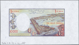 01378 Djibouti / Dschibuti: Highly Rare Archival Back Proof Print Of The Banque De France For The 10.000 F - Djibouti