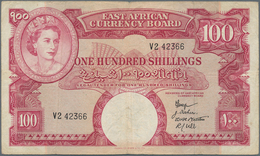 01387 East Africa / Ost-Afrika: 100 Shillings ND(1958-60), P.40, Still Nice Colors And Original Shape With - Autres - Afrique