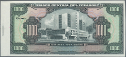 01390 Ecuador:  Banco Central Del Ecuador 1000 Sucres 1969-73 Proof, Without Signatures, Serial Number And - Ecuador