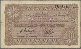 01397 Egypt / Ägypten: 10 Piastres ND P. 166, Used With Many Folds And Creases, Softness In Paper, Borders - Egitto