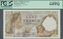 01480 France / Frankreich: 100 Francs 1941, P.94, PCGS Graded 64 Very Choice New PPQ - Other & Unclassified