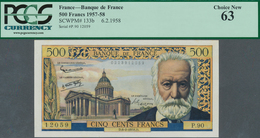 01487 France / Frankreich: 500 Francs 1958, P.133b With A Few Tiny Spots, PCGS Graded 63 Choice New - Other & Unclassified