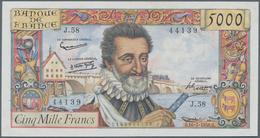 01490 France / Frankreich: 5000 Francs 1958 P. 135 In Extraordinary Condition For This Type Of Note, Only - Other & Unclassified