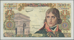 01498 France / Frankreich: 100 Nouvaux Francs 1960 P. 144, Very Crisp Original Paper, Pinholes And Minor B - Andere & Zonder Classificatie