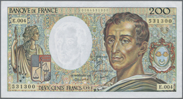 01505 France / Frankreich: 200 Francs 1981 P. 155a, Portrait Montesquieu, Crisp Original Condition Without - Andere & Zonder Classificatie