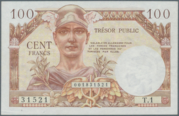 01510 France / Frankreich: 100 Francs ND(1955) Tresor Public P. M11, 4 Pinholes, Light Center Fold, Crisp - Andere & Zonder Classificatie