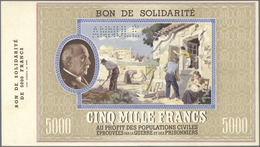 01514 France / Frankreich: Bon De Solidarité 5000 Francs With Perforation Annulé, Light Center Bend, Condi - Other & Unclassified